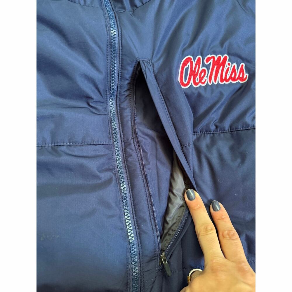 Nike Storm-FIT navy puffer jacket fleece lined Ole Miss logo size XXL - Picture 4 of 13
